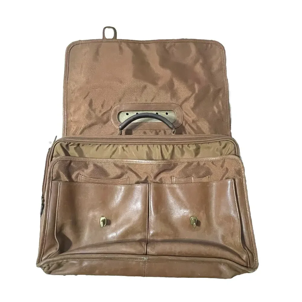 VTG Coach Bag Adult Brown Leather Messenger Briefcase Essex Turnlock G75-0532